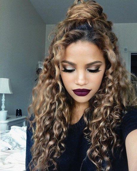 Cute half up half down hairstyles for curly hair