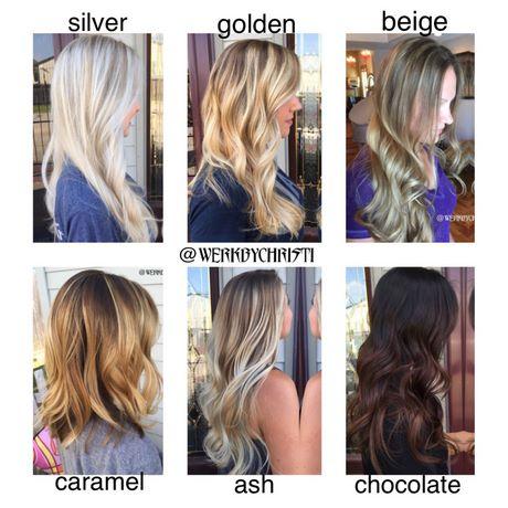 Different blonde hairstyles