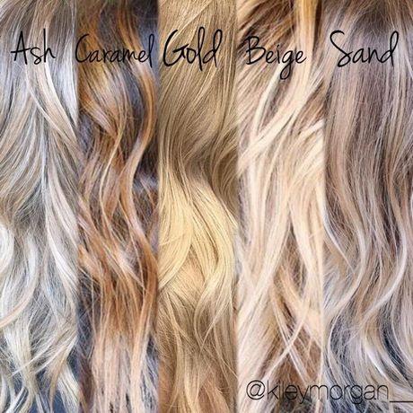 Different blonde hairstyles