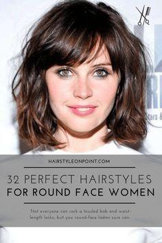Hairstyle for round face for girl