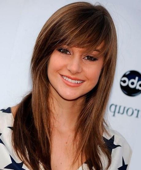 Hairstyles for long hair and fringe