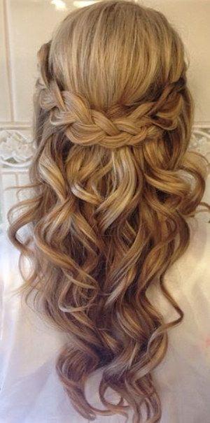 Hairstyles half up and half down for a wedding