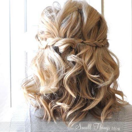 Half up and down curly hairstyles