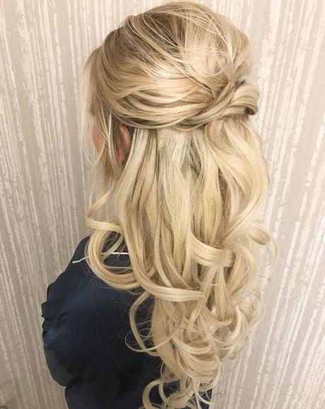Half up and half down bridal hairstyles