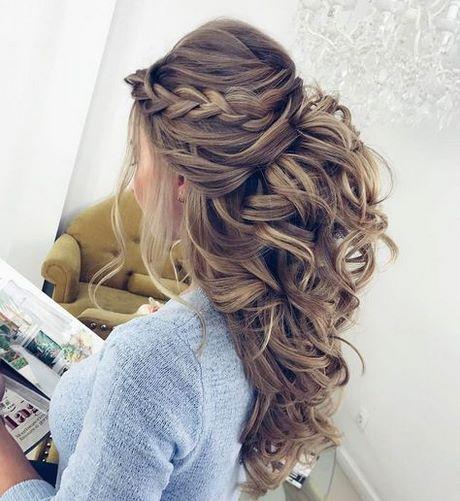 Half up long curly hairstyles