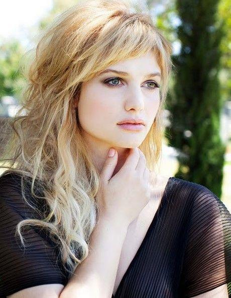 Long hairstyles with short bangs