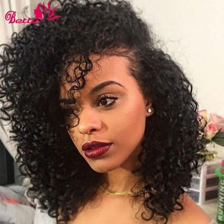 Short curly afro weave