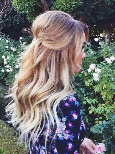 Soft half up and half down hairstyles