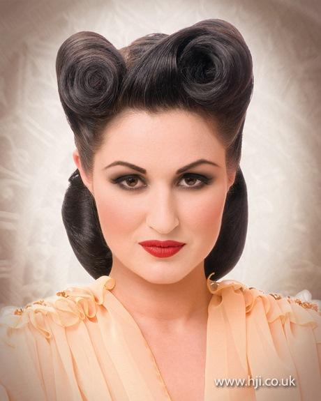 Vintage roll hairstyle
