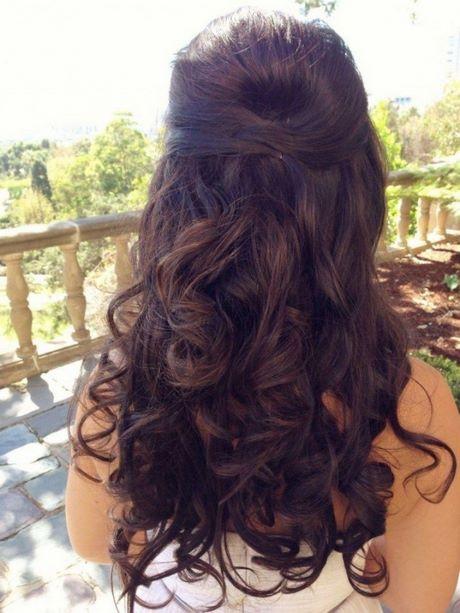Wedding hairstyles for long curly hair half up half down