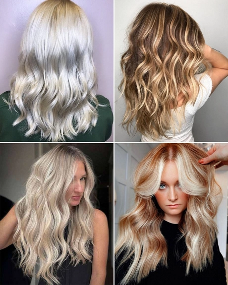 Light blonde hair with highlights