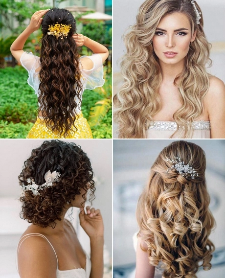 Long curly hairstyles for wedding