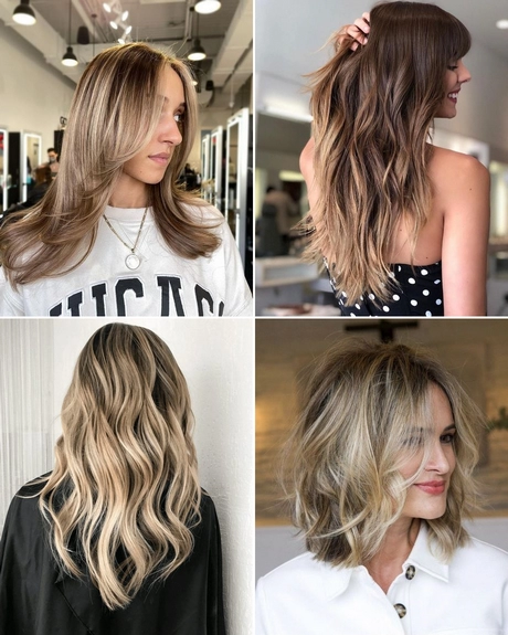 Mid length hair with long layers