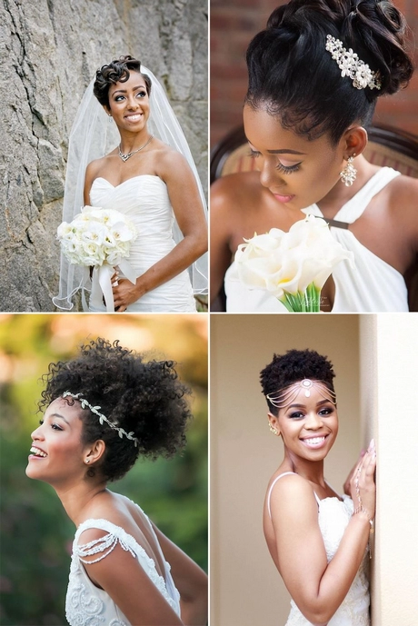 Short wedding hairstyles for black brides