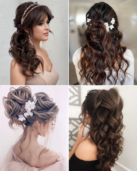 Wedding hairstyles with bangs for long hair