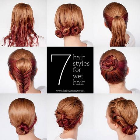 7 hairstyles for wet hair