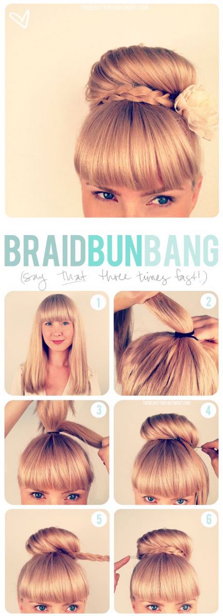 Easy updo with bangs
