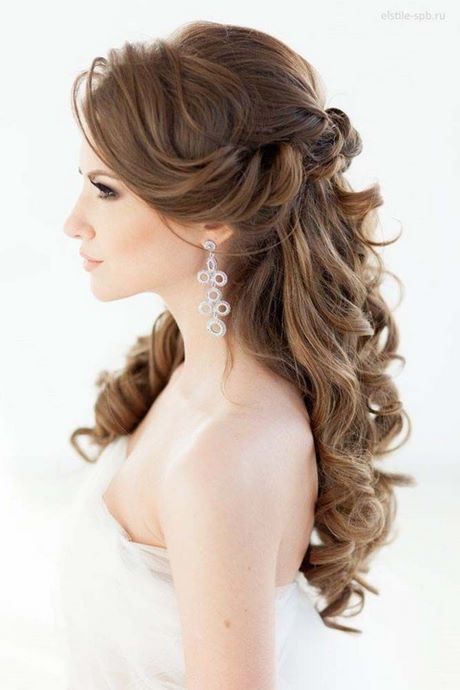 Elegant long hairstyles for weddings