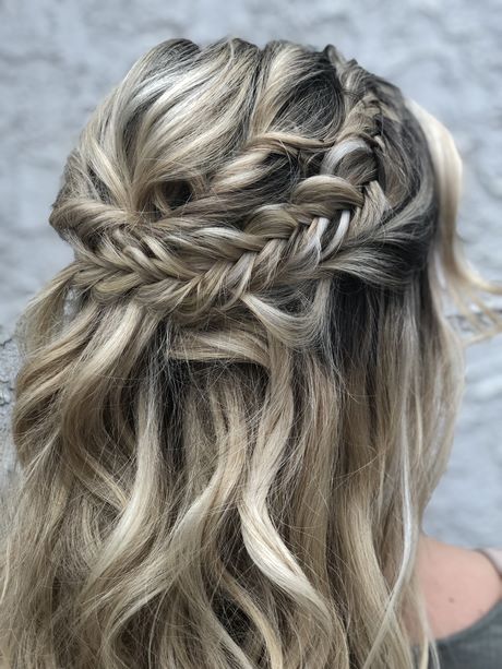 Long bridesmaid hair