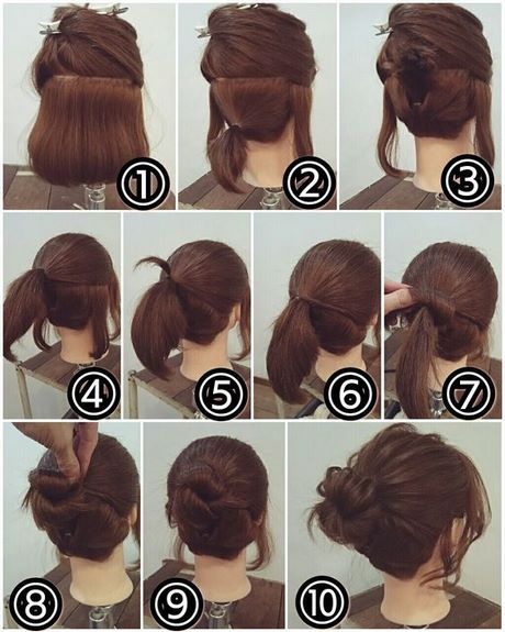 Cute bun hairstyles for short hair cute-bun-hairstyles-for-short-hair-60_18