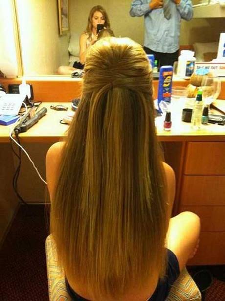 Straight hair prom hairstyles