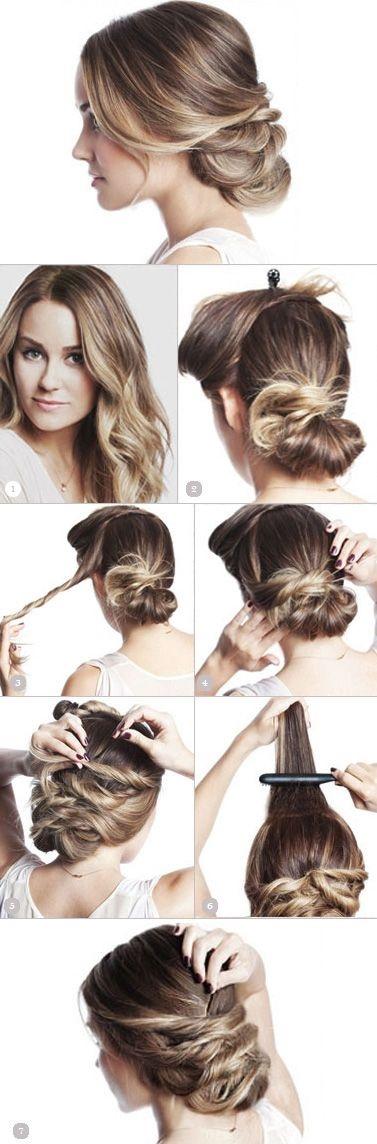 Updo hairstyles for long straight hair