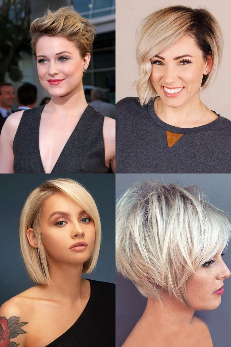 Short haircuts for round faces 2023