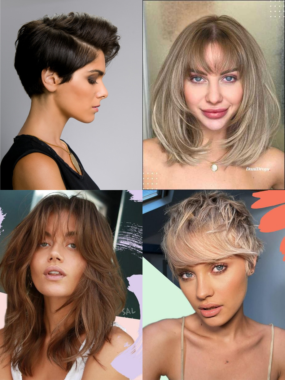 Short hairstyles with bangs 2023