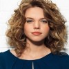 Curly short hairstyles for round faces