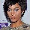 Short hairstyles for round faces black women