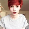 Pixie red haircut
