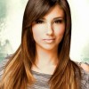 Long layered hair with side bangs