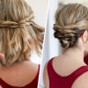 Twisted updo for short hair