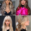 Hairstyles with long bangs 2023