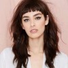 Hairstyles for short bangs and long hair