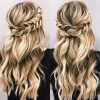 Half up half down braided prom hairstyles
