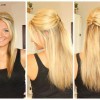 Half updos for long straight hair