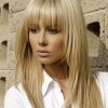 Long hairstyles with full fringe