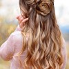 Prom half updos for long hair