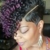 Short curly weave on