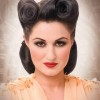 Vintage roll hairstyle