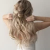 Easy half updos for long hair