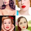 50s style hair and makeup