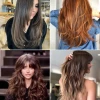 Haircut in layers for long hair length