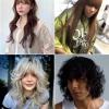 Hairstyles for bangs and long hair