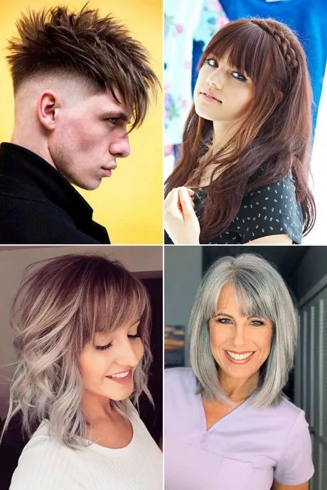Hairstyles for hair with bangs