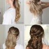 Half up and half down hairstyles for prom