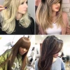 Layered haircut for long hair with side bangs