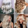 Light blonde hair with highlights