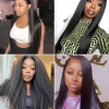 Long straight weave styles